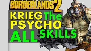 Krieg the Psycho: ALL Skills | Skill Tree Overview | Borderlands 2 New DLC Character