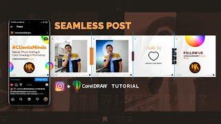 Easy Seamless Instagram Carousel || CorelDraw Tutorial