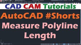 AutoCAD Measure Polyline Length #Shorts