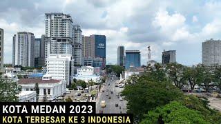 Suasana Kota Medan Terbaru dari Udara Dengan Drone di Tahun 2023