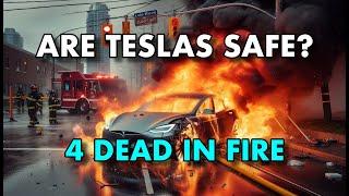 Toronto Tesla Crash: 4 Dead – EV Accident, Lithium-Ion Battery Fire & Safety | Tesla Door Locks