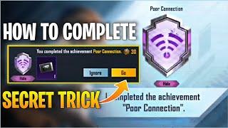 HOW TO COMPLETE POOR CONNECTION HIDE ACHIEVEMENT IN BGMI / PUBG MOBILE !!