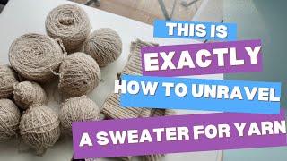 This is EXACTLY How to Unravel a Thrifted Sweater for Yarn