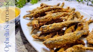 Greek Fried Smelts (Atherina Tiganiti) | Gluten-Free & Dairy-Free Fried Fish