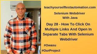 How To Click On Multiple Links And Open In Separate Tabs With Selenium Webdriver