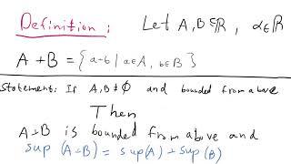 least upper bound - an example - Racheli Yovel