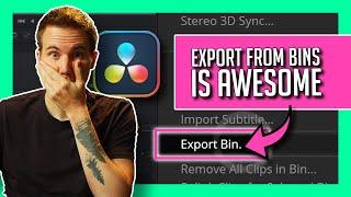 Exporting BINS in DaVinci Resolve is OVERPOWERED - Make Project Templates To Reuse in Resolve