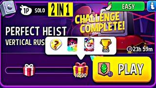 2 Solo vertical rush super sized perfect heist solo challenge | match masters | vertical rush solo