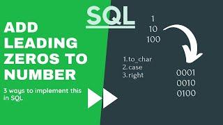 SQL: How To Always Include Leading Zeros For Numbers #sql