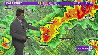 LIVE: Severe Thunderstorm Warning issued for several Central Texas counties