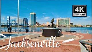 Jacksonville Riverwalk- Ambient sights and sounds | Virtual 4K Walk