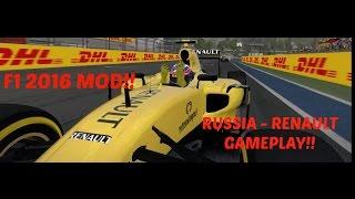 F1 2016 MOD: Russia - Renault Gameplay - 2016 Tracks, Cars & Drivers