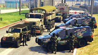 COMBOIO DO EXÉRCITO BRASILEIRO É ATACADO | GTA 5 VIDA POLICIAL