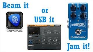 TC Electronic Tone Print Demo on a Flashback Delay Guitar Effects Pedal - Tone Print Beam Demo