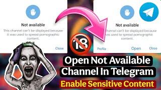  How to Open Blocked Channels in Telegram | Sensitive Content  Working | Clown Tricks