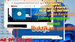 CARA KEJAR 4000 JAM TAYANG DENGAN CEPAT | JANGAN NGASAL PAKE RDP NYA #rdp #jamtayang #youtuberpemula