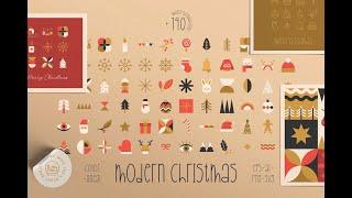 Cute Christmas Vector Icons Graphic Download