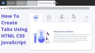 How to create tab using html css javascript