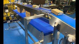 Packing Station with Conveyors for Packed Cheese Box's at C Trak Ltd