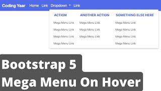 Dropdown Mega Menu Bootstrap 5
