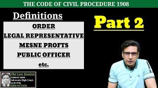 section 2 cpc 1908 | definitions cpc | order | legal representative | mesne profits | public officer