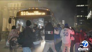 Violence, looting breaks out across LA after Dodgers' win