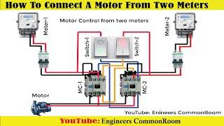 How to connect a motor from two meters | Engineers CommonRoom ।Electrical Circuit Diagram
