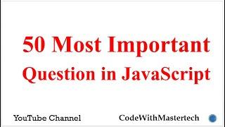 Top 50 JavaScript MCQ's Questions and Answers (English and Hindi Language)