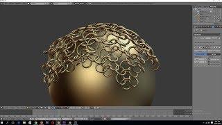 surface deform modifier animating a cloth chain or chain mail in blender tutorial