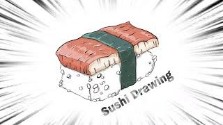 Sushi iPad Drawing Procreate Tutorial - Step by Step Drawing Tutorial
