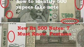 how to identify 500 rupees fake note 2016