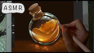  iPad ASMR - Painting a potion glass - Pure Whispering - Writing Sounds
