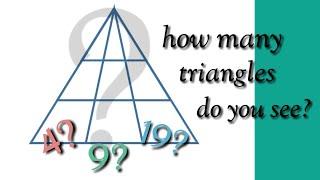 How many triangles do you see?