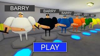 NEW Escaping from a BIG COLOR BARRY'S PRISON RUN! And BECAME a ALL BARRY MORPHS #Roblox