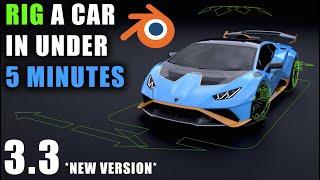 5 minutes of Car rigging in Blender (Quick and Easy Tutorial) 3.3 VERSION