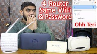 4 Router Same WiFi Name & Password, What Happened Mobile For Connect Wifi TO AMJ