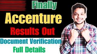 Finally Accenture Results Out | Accenture Document Verification | Accenture Interview Results 2024