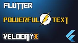 Flutter Powerful Text | VelocityX | Ch01