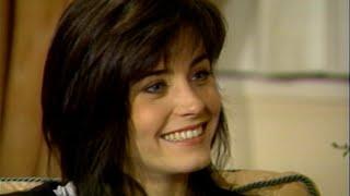 Courteney Cox on Springsteen video, acting live in front of 'Family Ties' audience in 1988