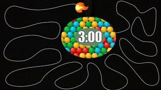 3 Minute Classroom Timer : Christmas Pugs Background Fun Sleigh Bells Alarm at End No  33