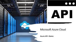 Azure | API | Python | VNET | Demo | Application Programming Interface