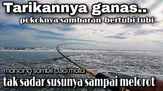 Bikini cewek bule sampai melorot || spot mancing pasiran bali