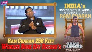 Wonder Book Of Records | Ram Charan's India's Biggest Cut Out | Game Changer | YOYO Cine Talkies