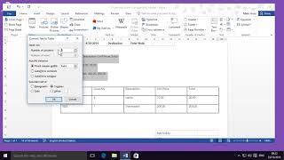 How to Create a table in Microsoft Word