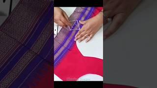 Simple blouse design cutting and stitching #mandeepgrover #shortvideo #blousedesigns