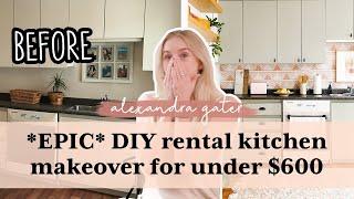 DIY rental kitchen makeover for under $600 | Modern Farmhouse style!