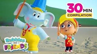 Bubbles and Friends Adventures: A 30 Minute Compilation | Educational Videos for Kids