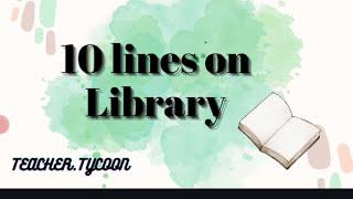 Library/ 10 Lines on Library #handwritingimprovement #englishactivities