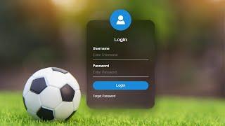 How To Create Transparent Login Form Design using HTML CSS | HTML Form Tutorials For Beginner