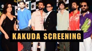 Newlyweds Sonakshi Sinha & Zaheer Iqbal, Sharvari Wagh, Riteish Deshmukh, Shiv at Kakuda Screening